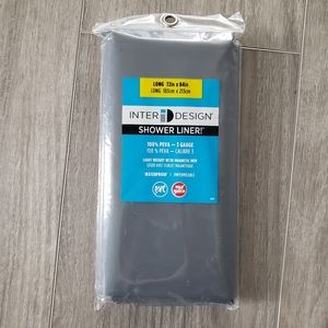 SOLD! *New* InterDesign 100% PEVA Grey Gray Shower Curtain Liner